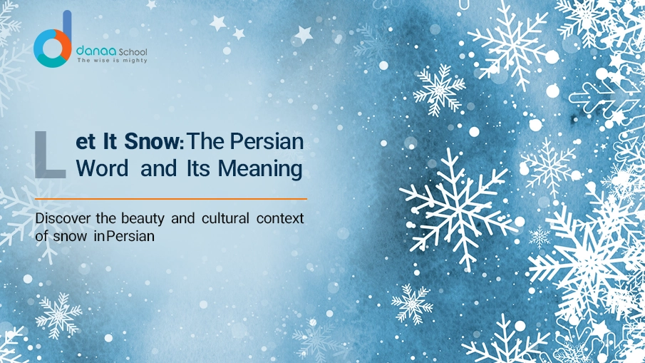 Persian word for snow written in Farsi, representing winter themes.